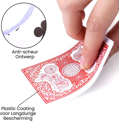 Boncy Hoogwaardige Speelkaarten Set - Rood en Blauw