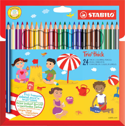 STABILO Trio Dikke Kleurpotloden - Set van 24 Kleuren