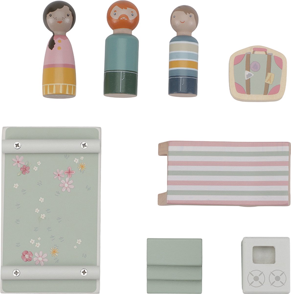 Little Dutch Speelgoedauto met Caravan - FSC Gecertificeerd