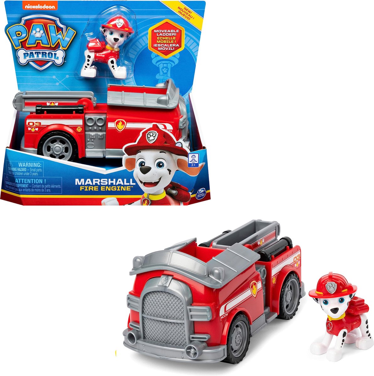 PAW Patrol Marcus' Brandweerwagen met Verzamelbare Figuur