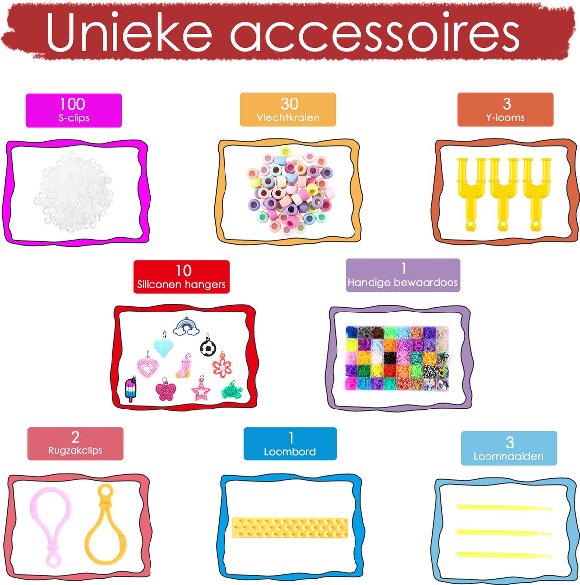 Behave Loom Bands Starterpakket - 38 Kleuren & Accessoires