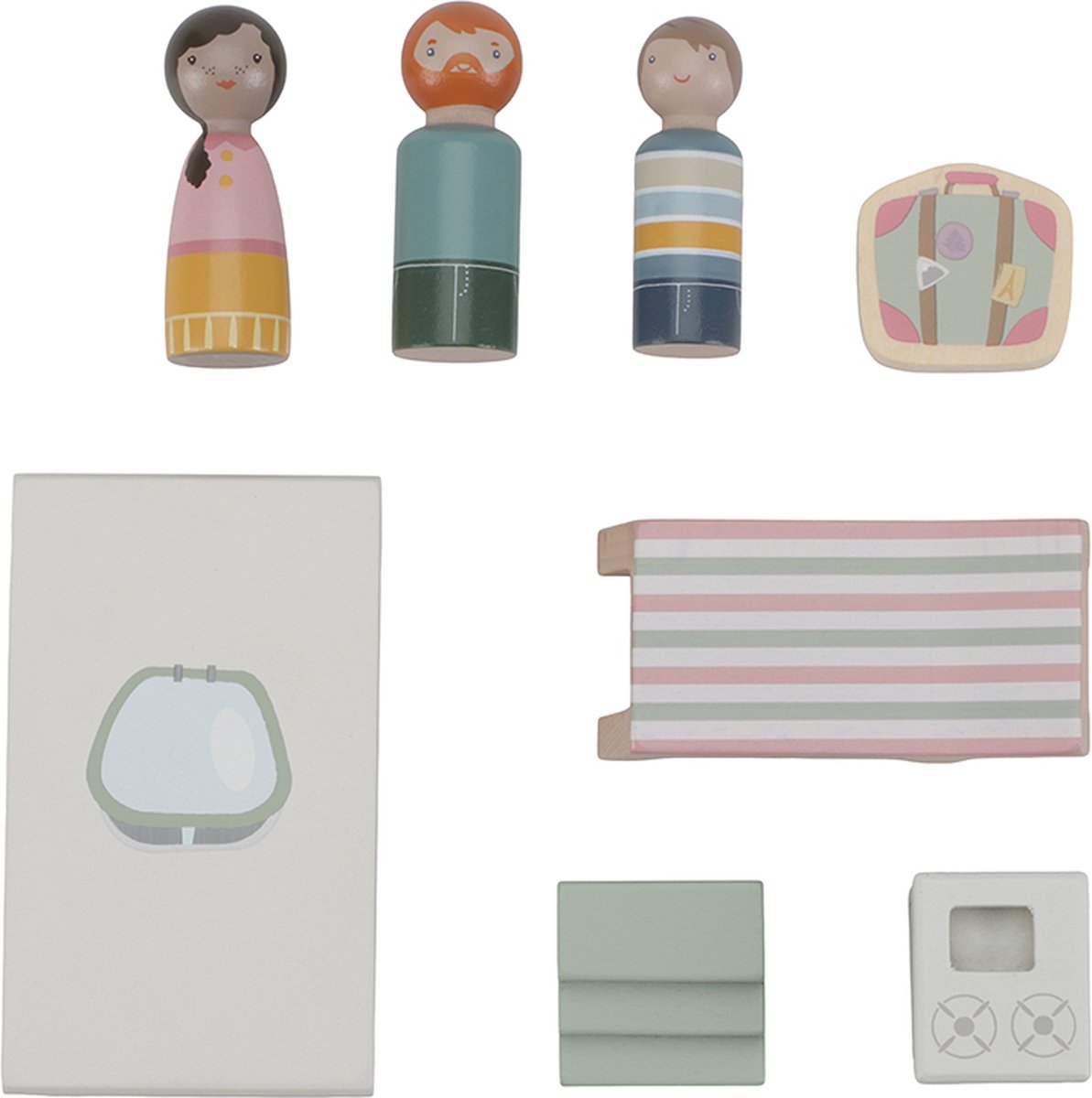 Little Dutch Speelgoedauto met Caravan - FSC Gecertificeerd