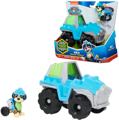 PAW Patrol Rex Voertuig en Speelfiguur - 15 cm