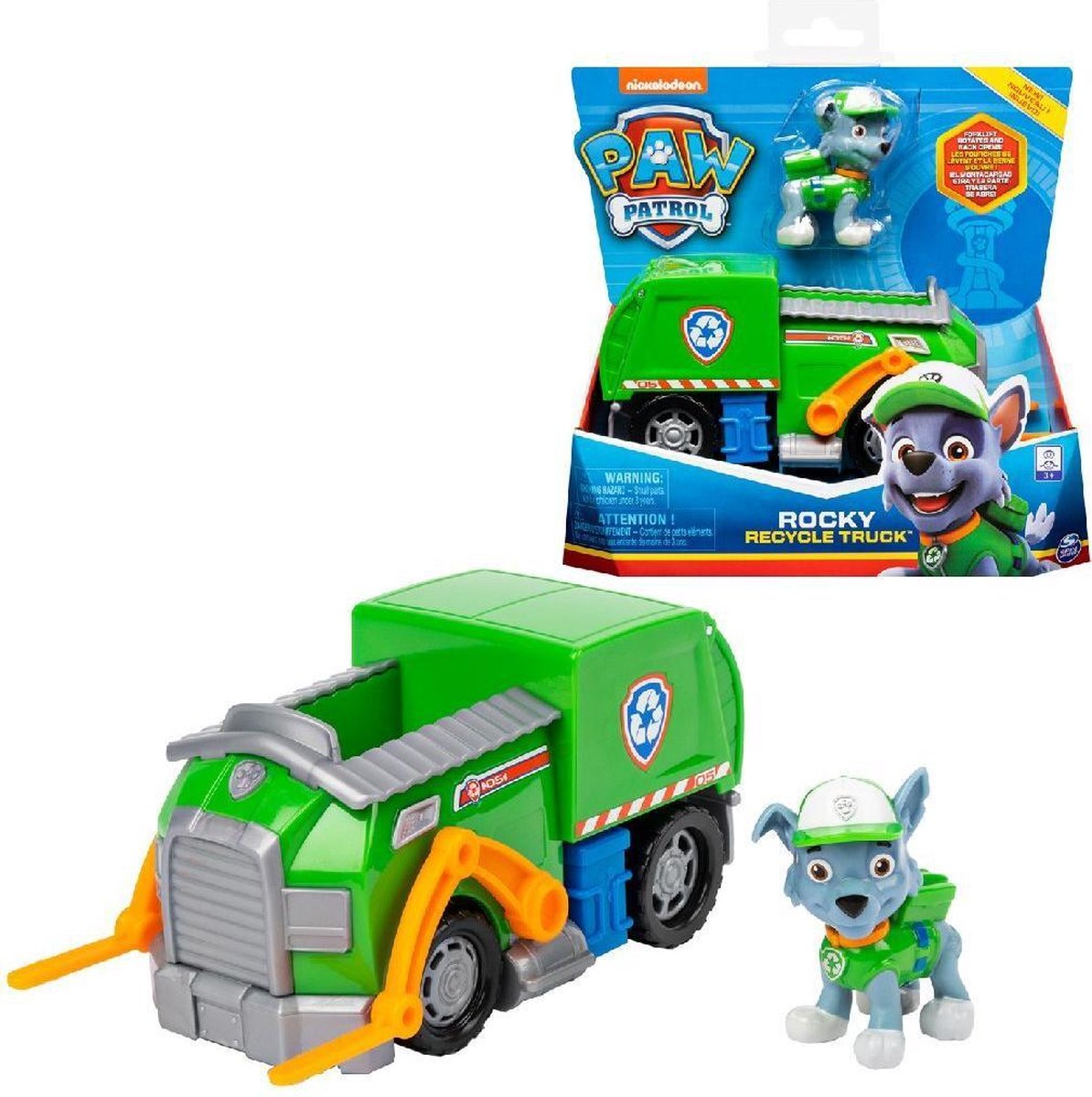 PAW Patrol Rocky's Recycleerwagen met Verzamelbare Figuur