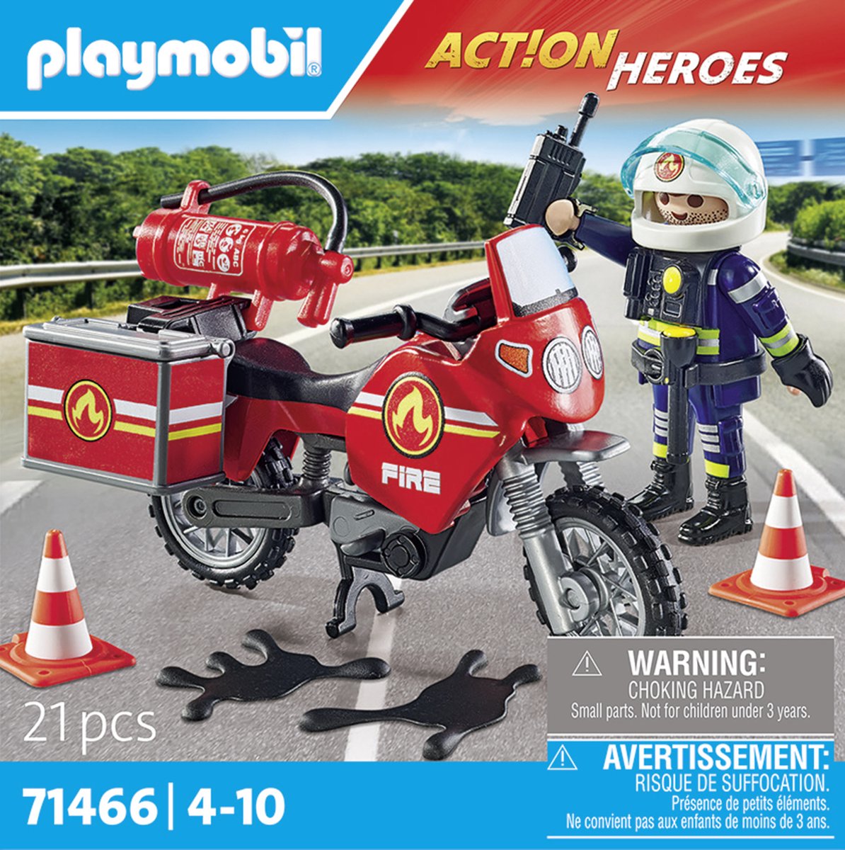 PLAYMOBIL Actiehelden Brandweer bij Ongeval - 71466
