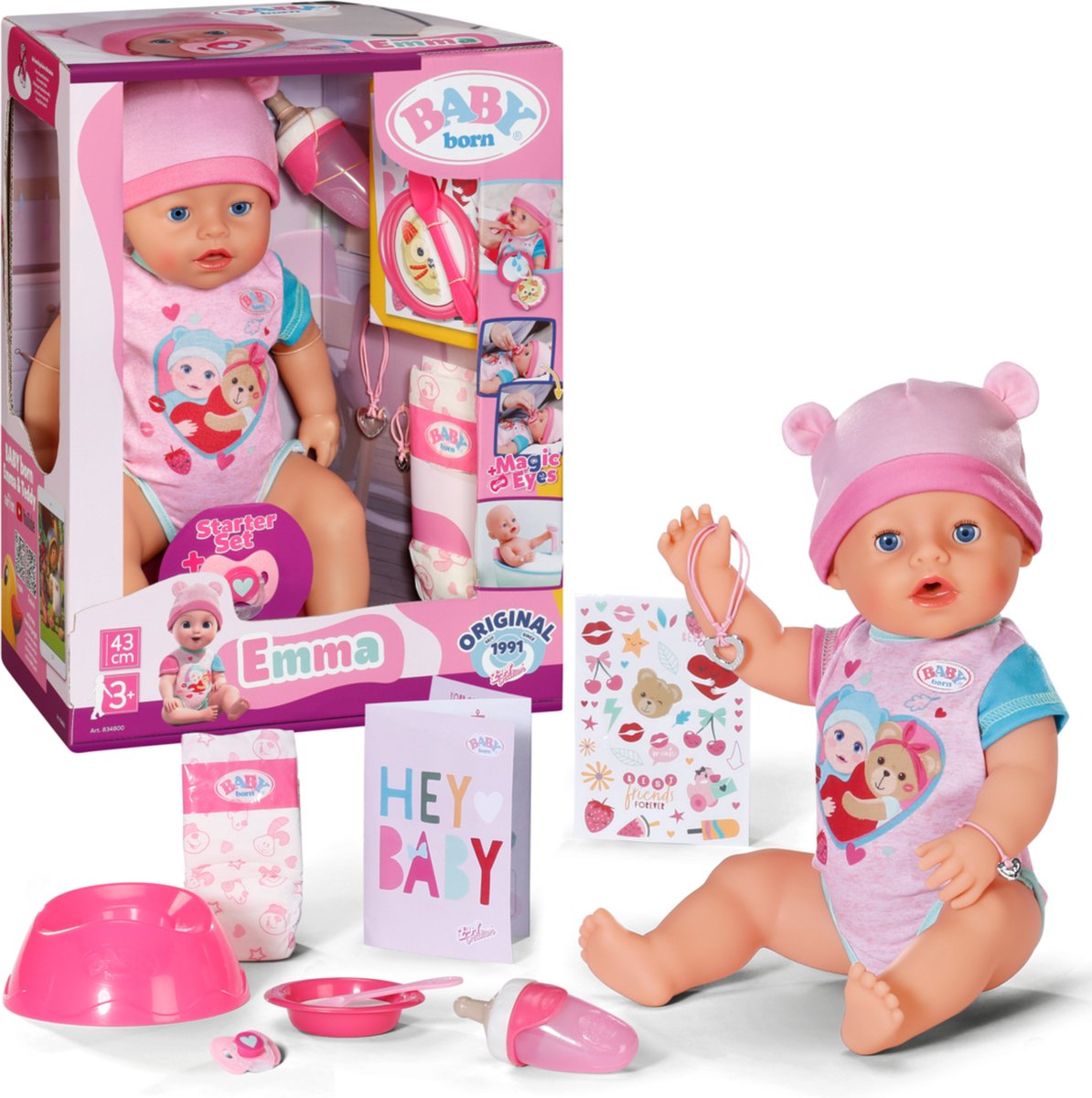 BABY born Emma - Interactieve Baby Pop 43 cm