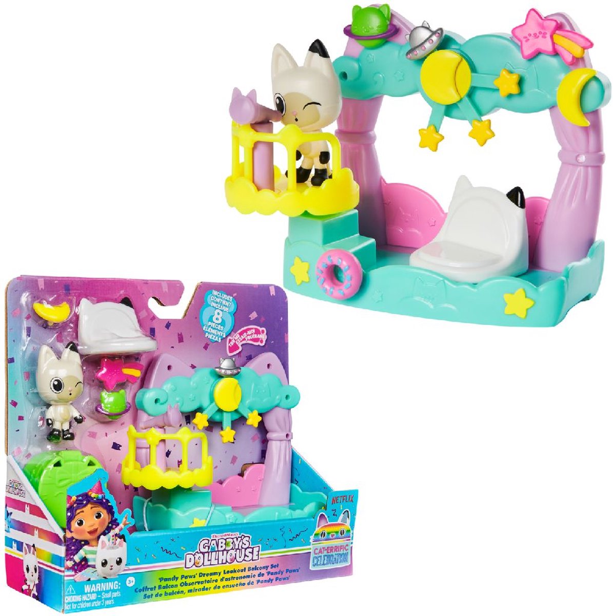 Gabby's Poppenhuis Pandy Paws Sterrenkijk Balkon Speelset