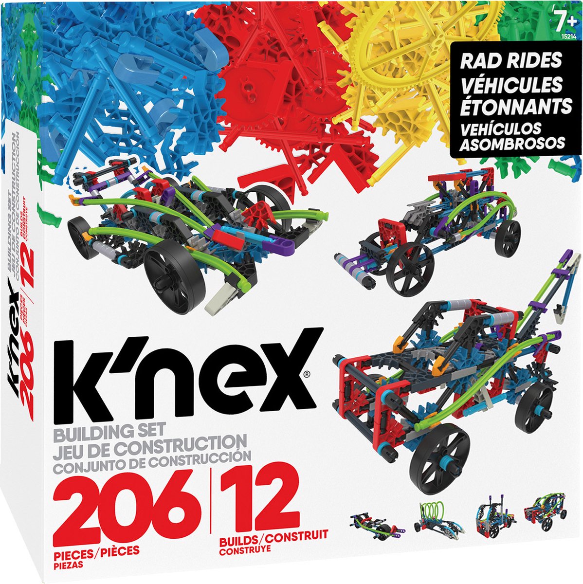 K'NEX Robuuste & Snelle Voertuigen Bouwset - 12 Modellen