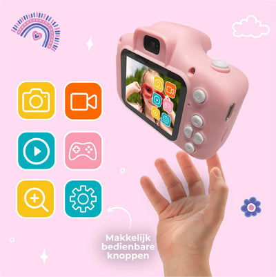 Denver Kinder Selfiecamera 2-in-1 40MP Full HD - KCA1340 - Roze