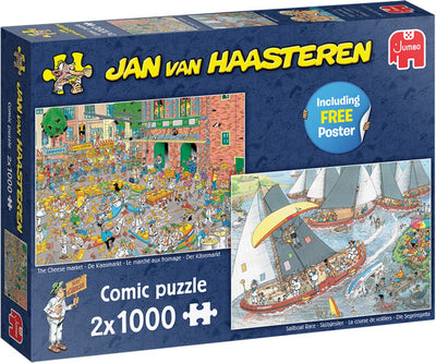 Jan van Haasteren Kaaspuzzel & Skûtsjesilen - 2x1000 stukjes