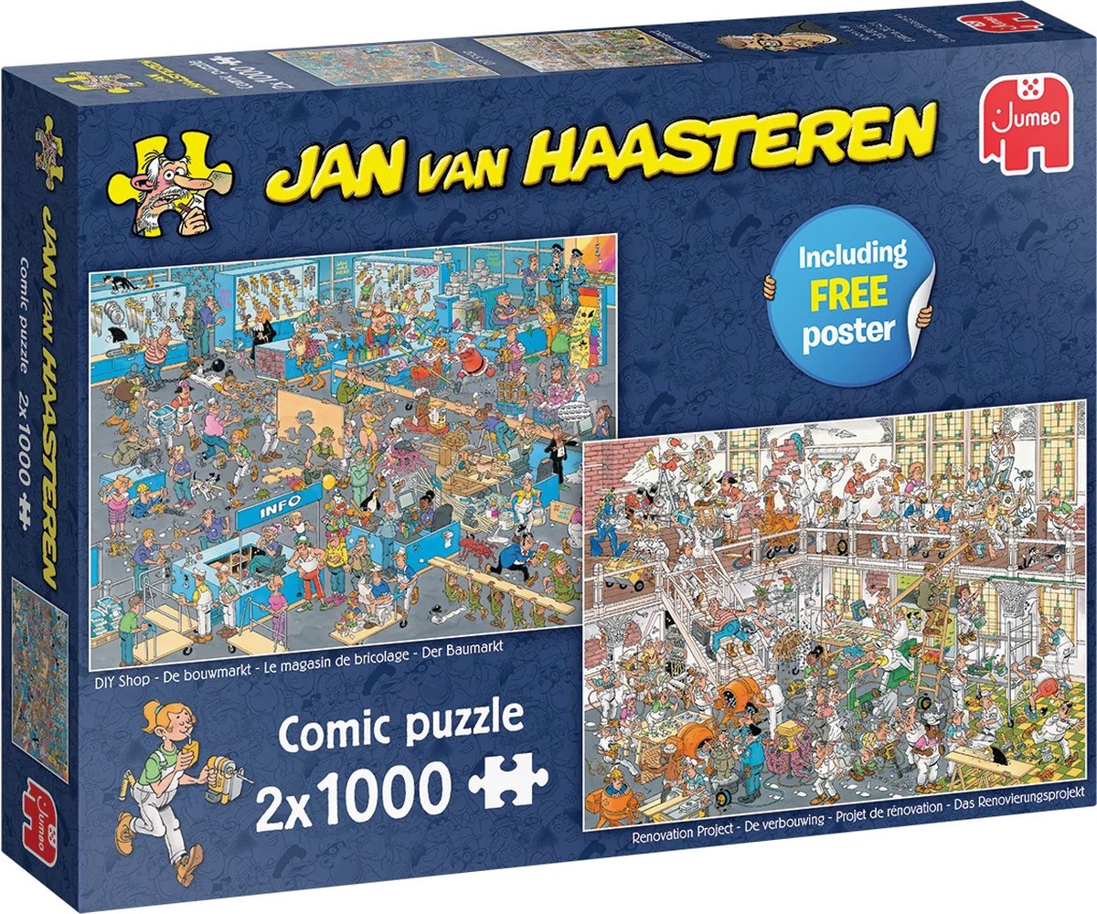 Jan van Haasteren - Doe Het Zelf Fiasco - Puzzel 2x1000 Stukjes