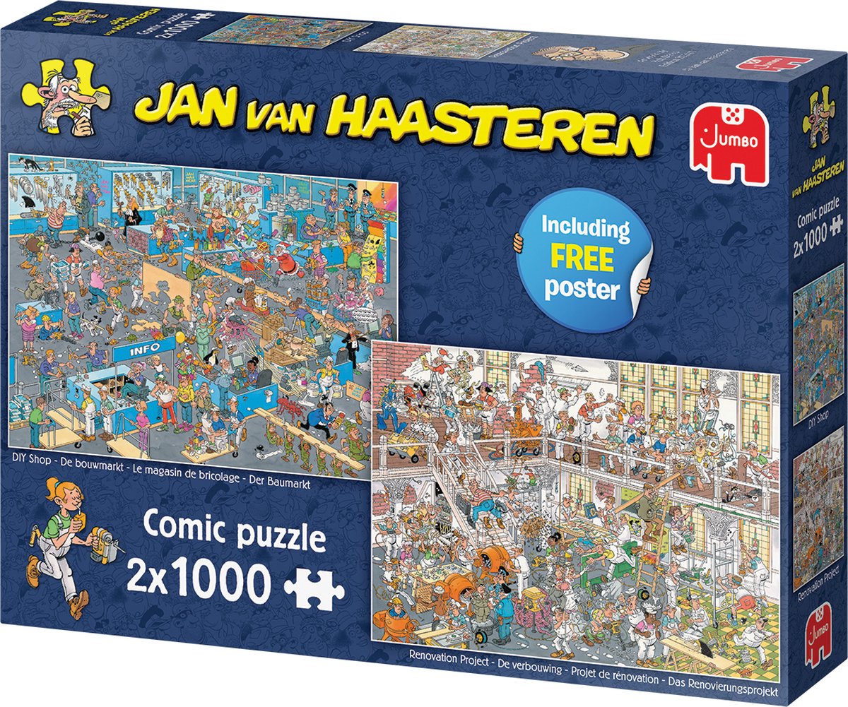 Jan van Haasteren - Doe Het Zelf Fiasco - Puzzel 2x1000 Stukjes