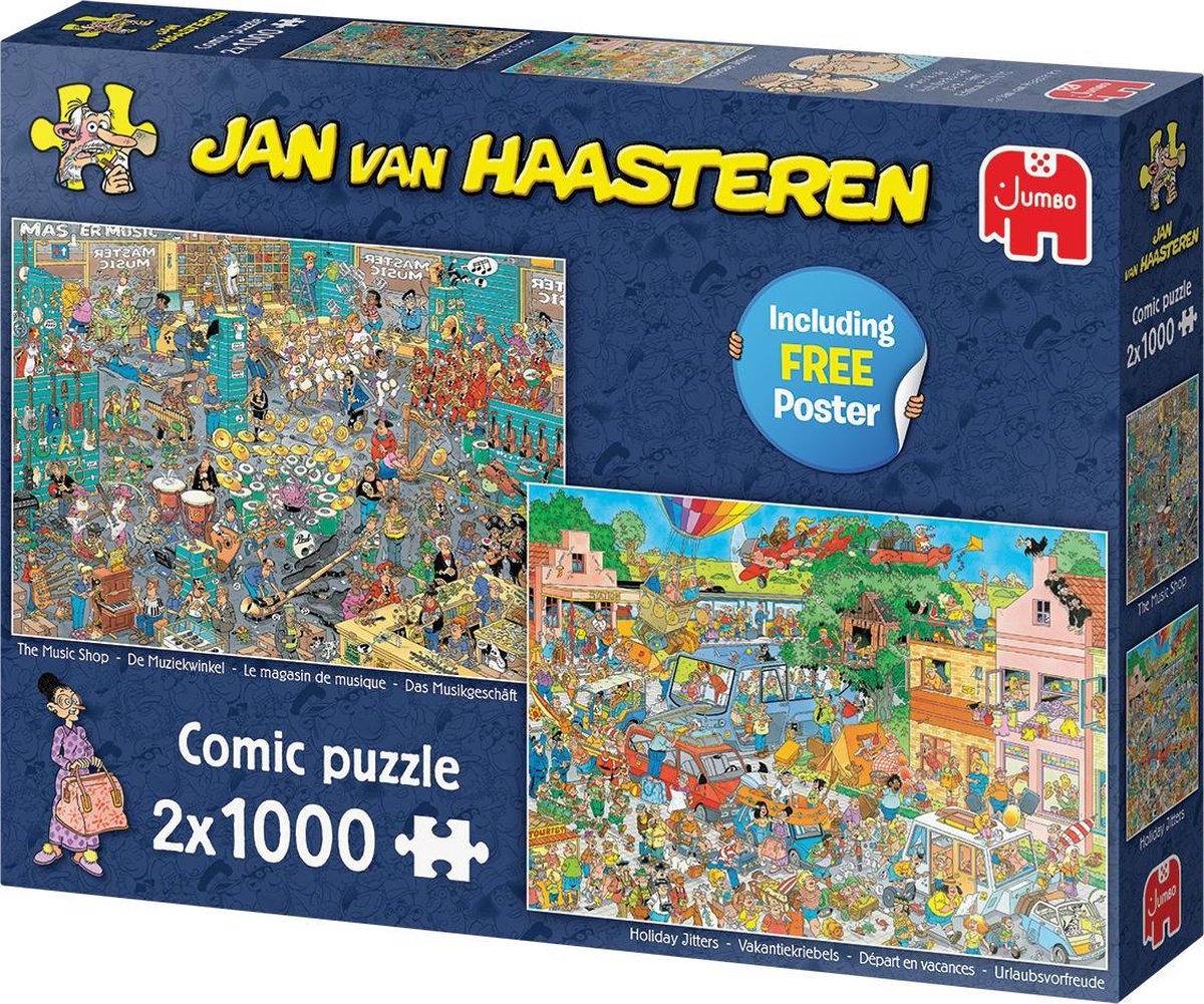 Jan van Haasteren Muziekwinkel & Vakantiepuzzels 2x1000 stukjes