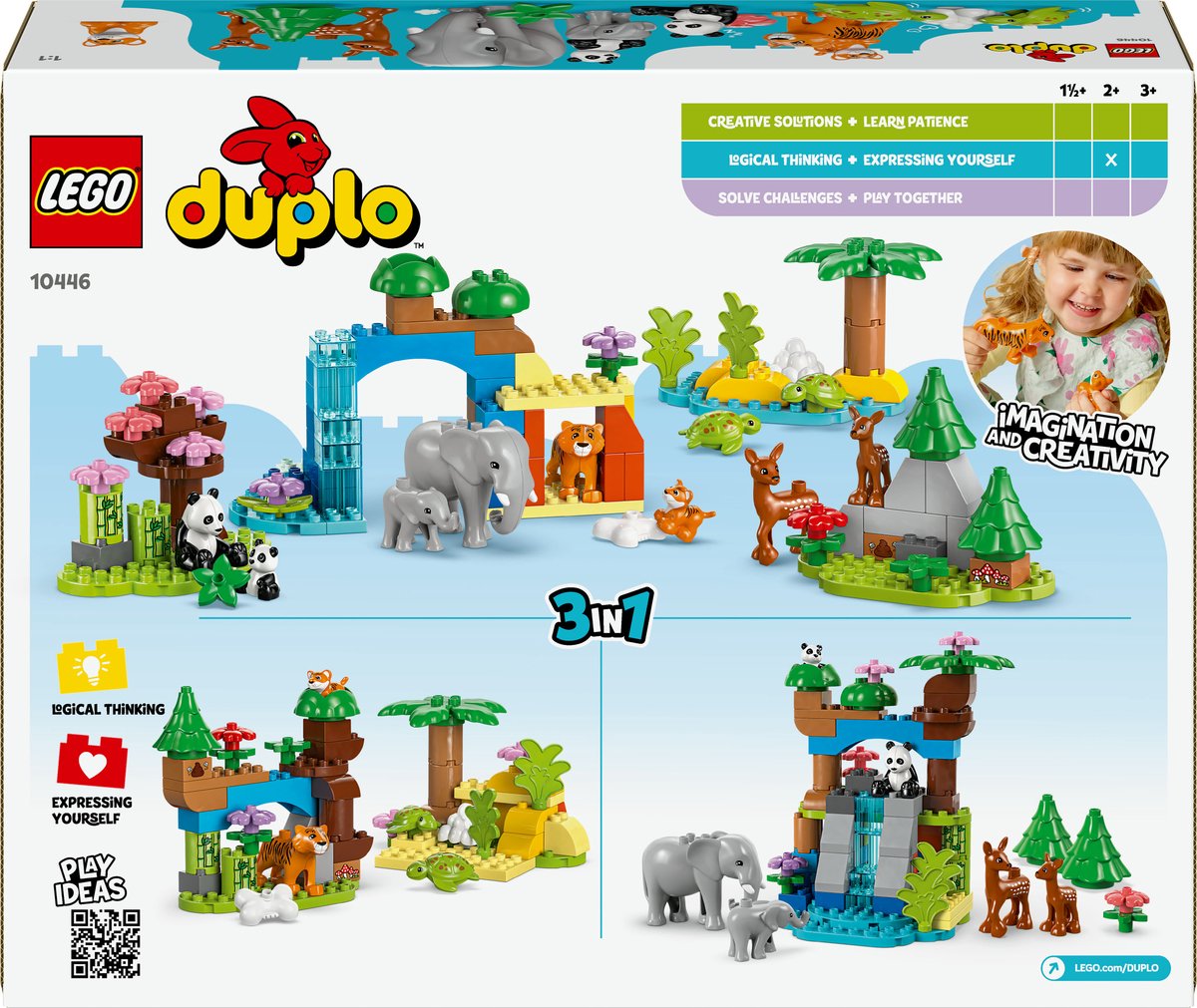 LEGO DUPLO City 3-in-1 Wilde Dierenfamilies - 10446