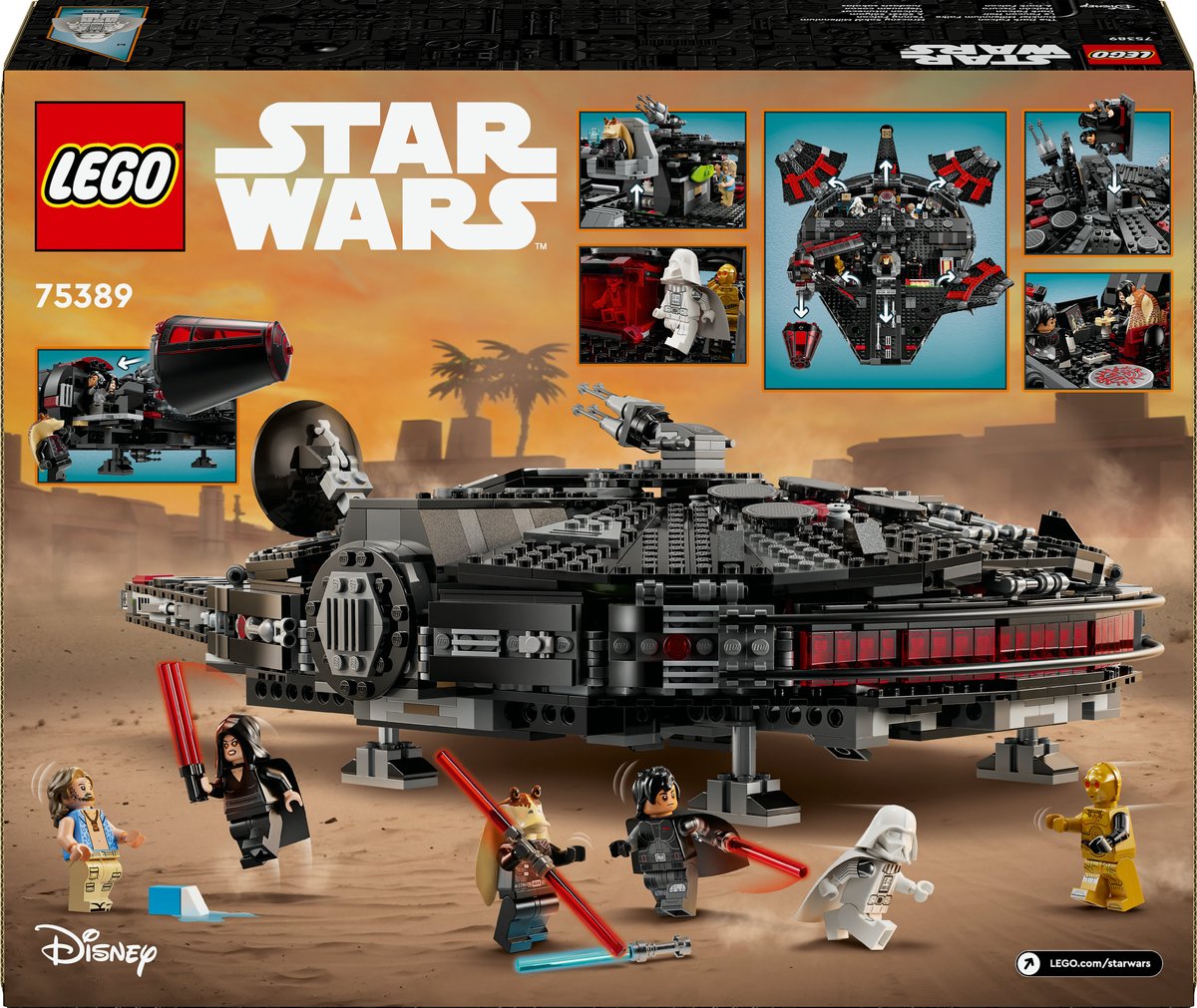 LEGO Star Wars Millennium Falcon Zwart - 75389