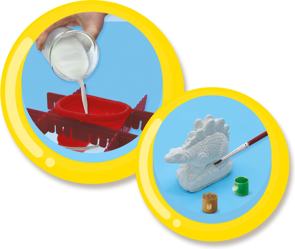 SES Dinosaurus Gieten en Schilderen Creatief Set