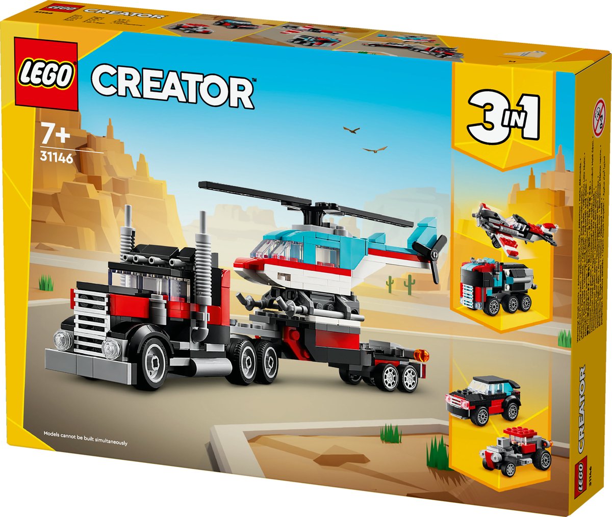 LEGO Creator 3in1 Vrachtwagen met Helikopter - 31146