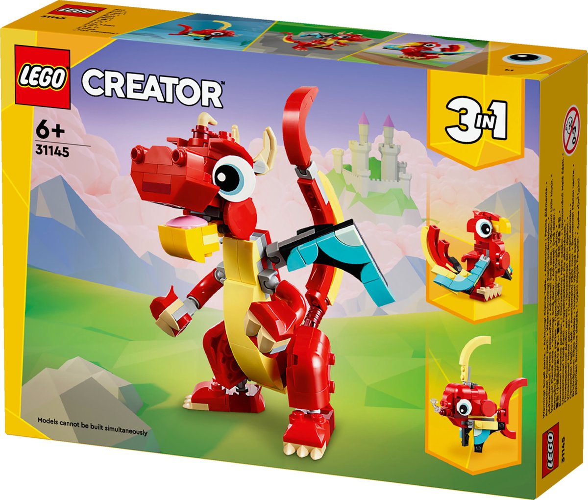 LEGO Creator 3-in-1 Rode Draak - 31145