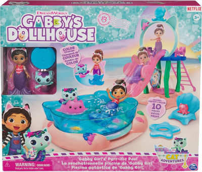 Gabby's Poppenhuis Cattastic Zwembad Speelset met Figuren