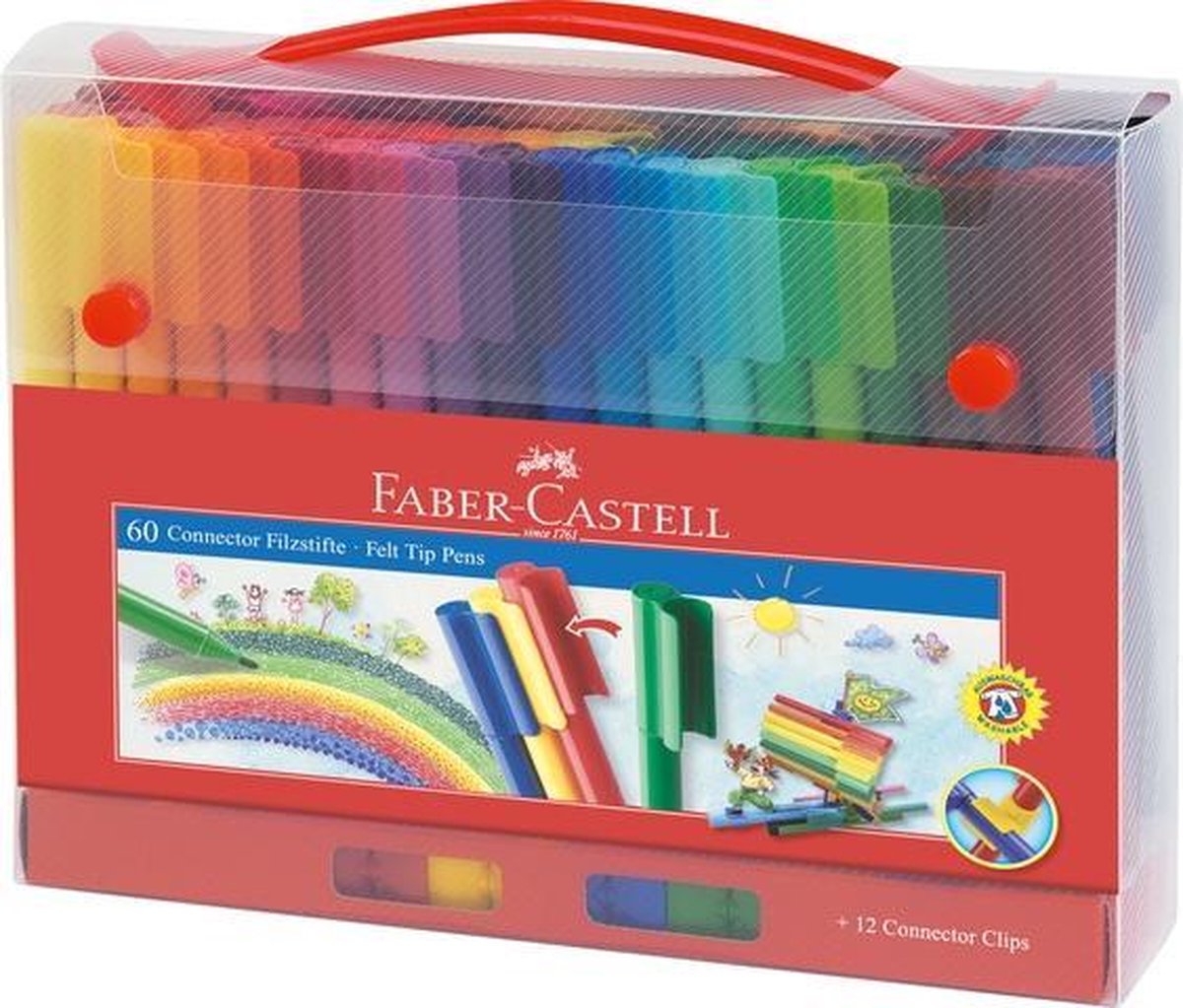 Faber-Castell Connector Viltstiften Etui 60-delig