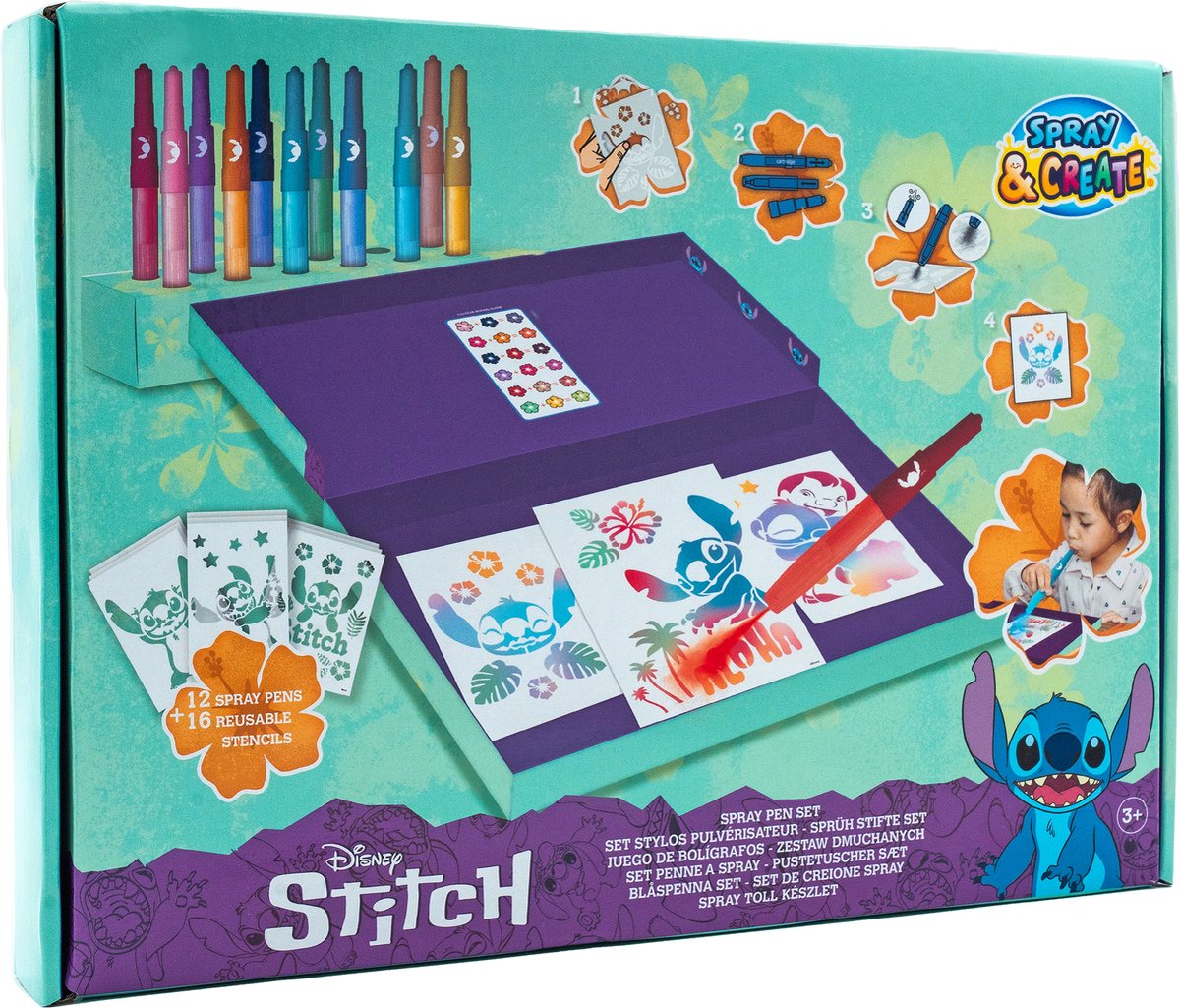 Canenco Stitch Spray Pen Set - Disney Kleurset voor Kinderen