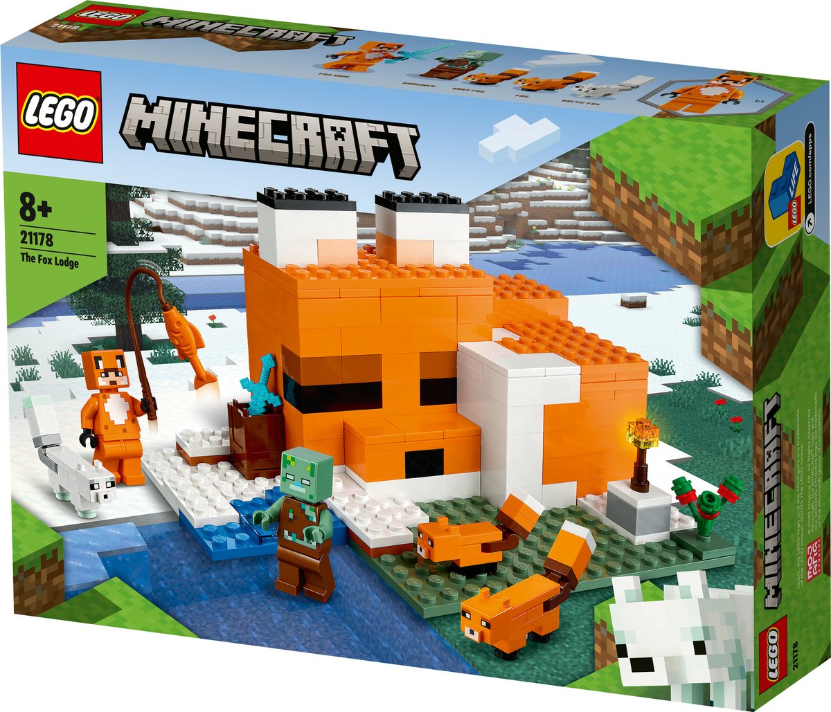 LEGO Minecraft Het Vosjeshuis Bouwspeelset - 21178
