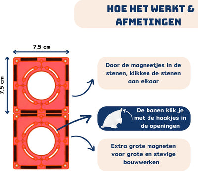 COBLO Marble Track Magnetisch Bouwspeelgoed - 100 stuks