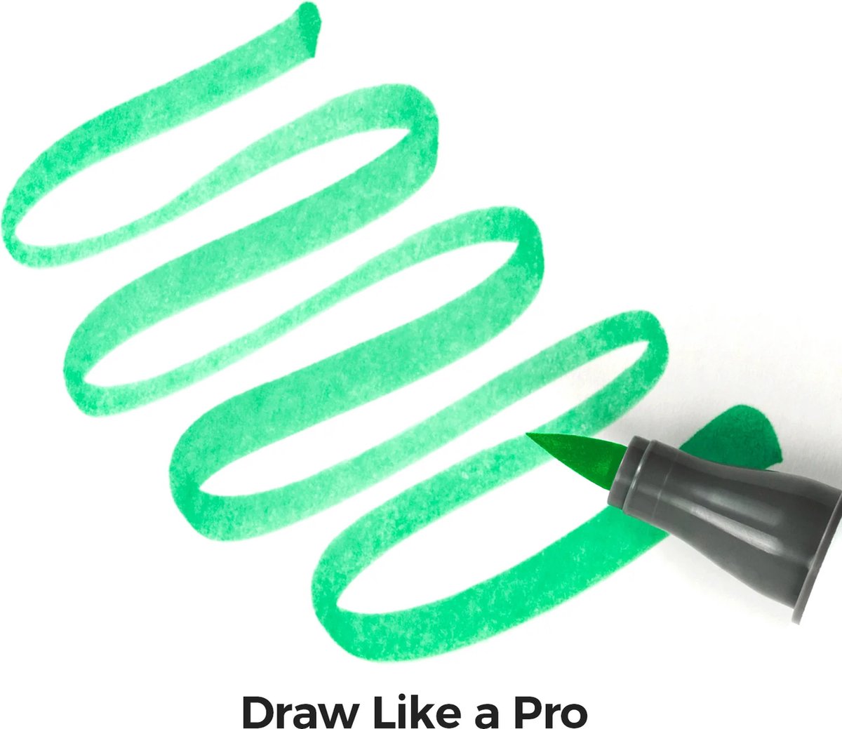 Ohuhu Creachick Alcohol Markers - Pinceau en Beitel - Set van 6