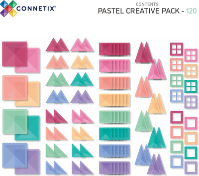 Connetix Pastel Creatief Pakket - 120 Stuks