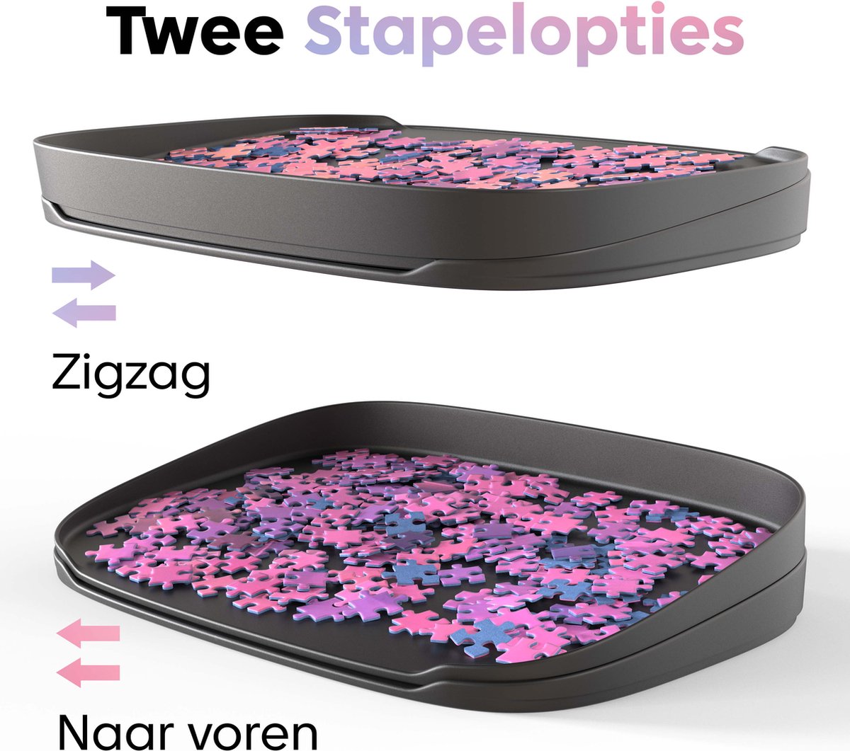 Puzzlup Stapelbare Puzzelplateaus Set - 6 Stuks tot 1500 St.
