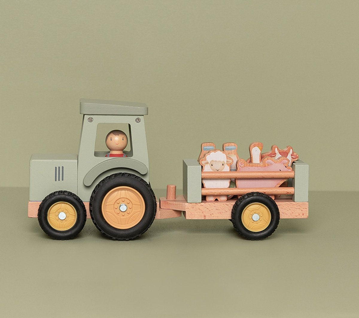 Little Dutch Tractor met Aanhanger - Little Farm Speelgoed