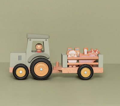 Little Dutch Tractor met Aanhanger - Little Farm Speelgoed