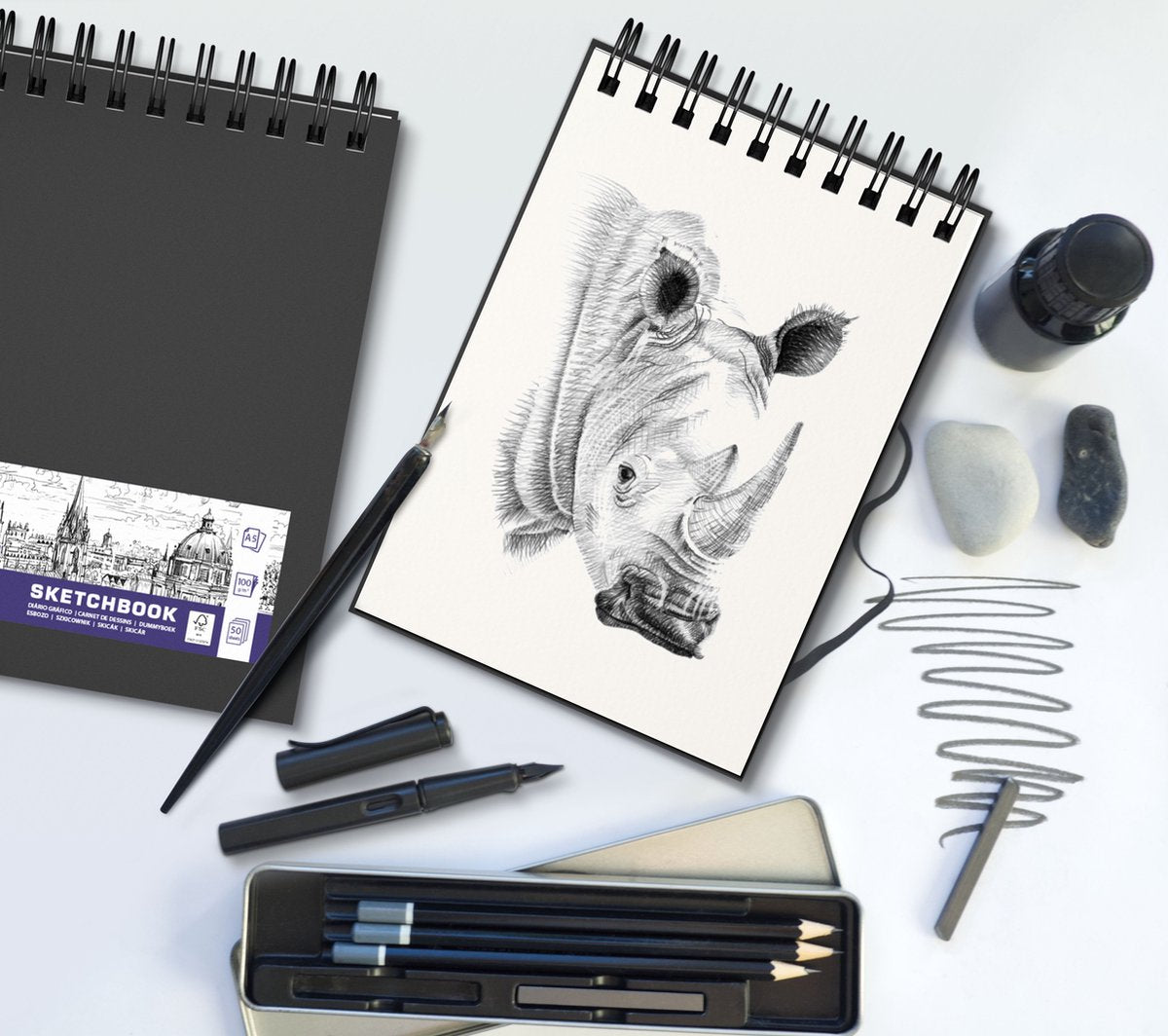 Oxford A4 Schetsboek 100gr 50 Vel met Spiraal