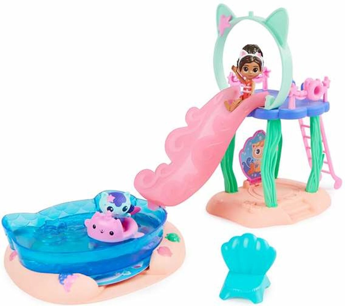 Gabby's Poppenhuis Cattastic Zwembad Speelset met Figuren