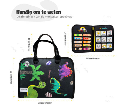 MontiPlay Montessori Sensorisch Activiteitenbord Dino