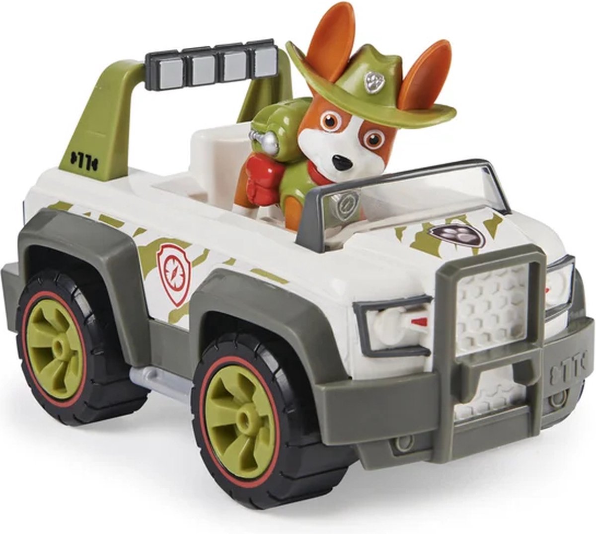 PAW Patrol Tracker Voertuig met Verzamelbare Figurine - 15 cm