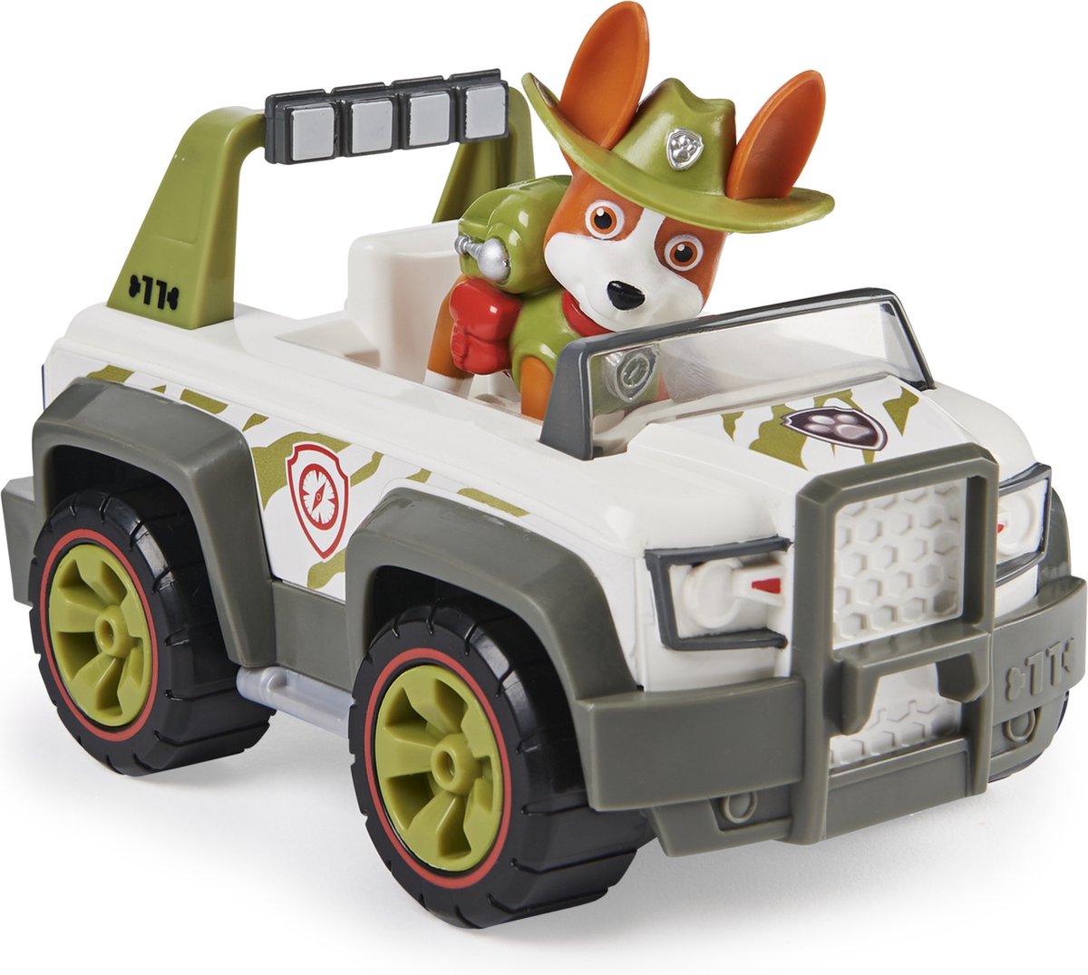 PAW Patrol Tracker Voertuig met Verzamelbare Figurine - 15 cm