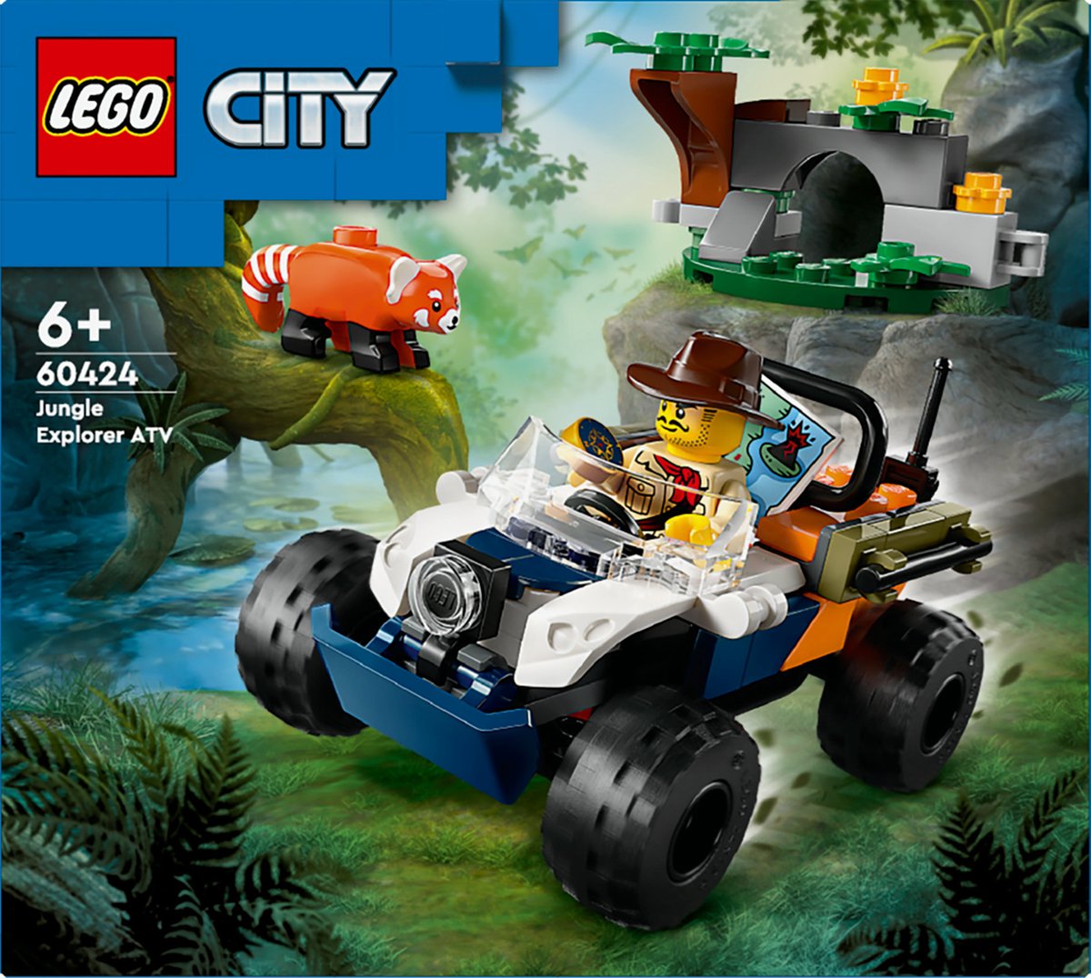 LEGO City Jungle Explorers: Panda Rouge Avontuur - 60424