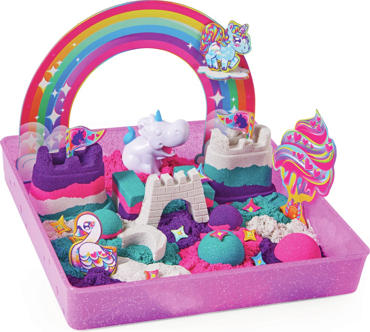 Kinetic Sand Shimmer Unicorn Kasteelset met 907g Zand