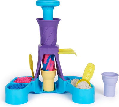 Kinetic Sand IJsset met 396g Blauw, Roze en Wit Zand
