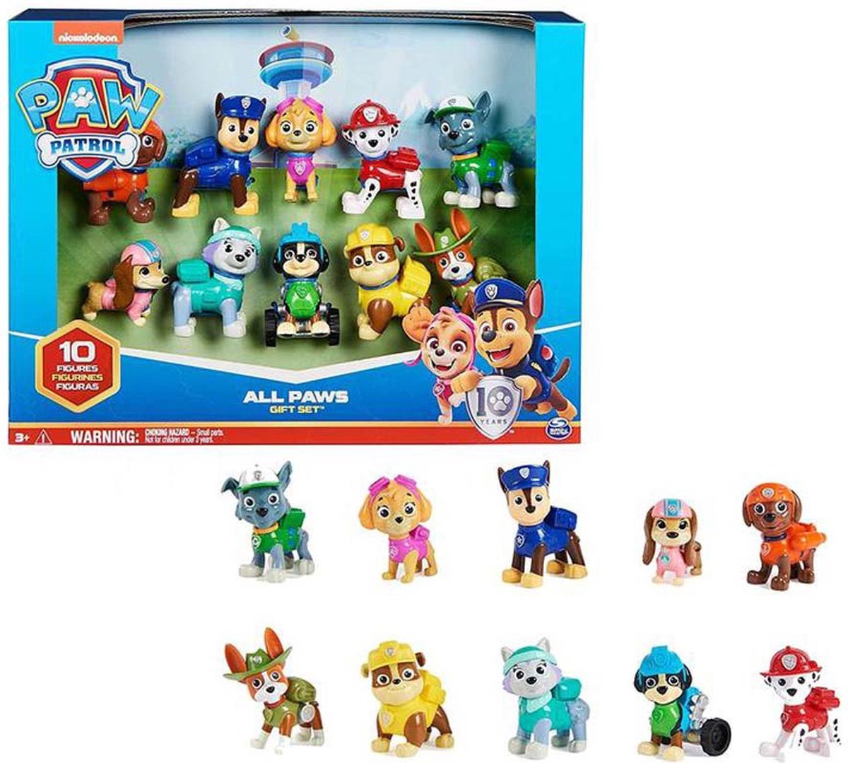 PAW Patrol 10e Verjaardag Collectie - 10 Articulerende Figuren