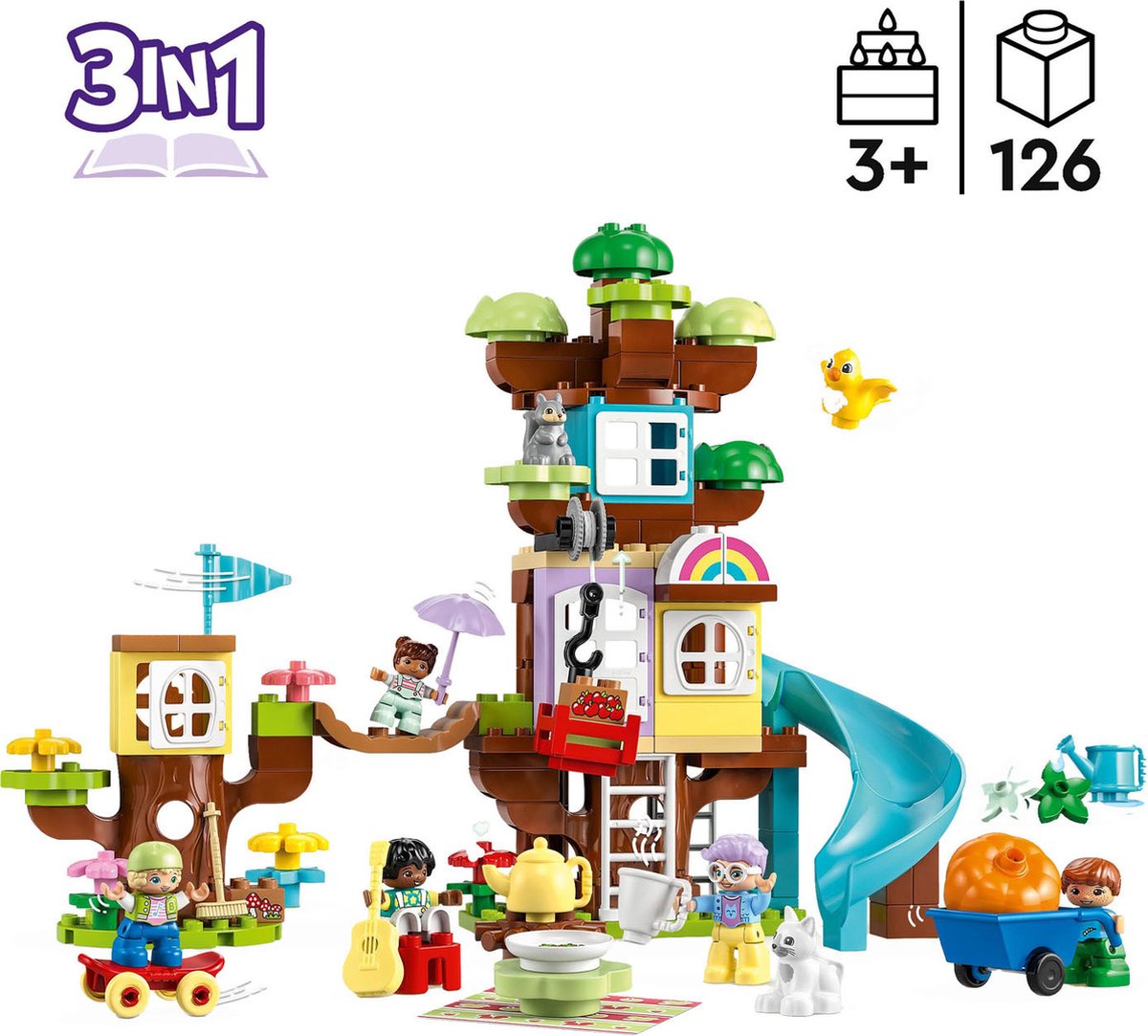 LEGO DUPLO 3in1 Boomhut Speelset voor Peuters - 10993