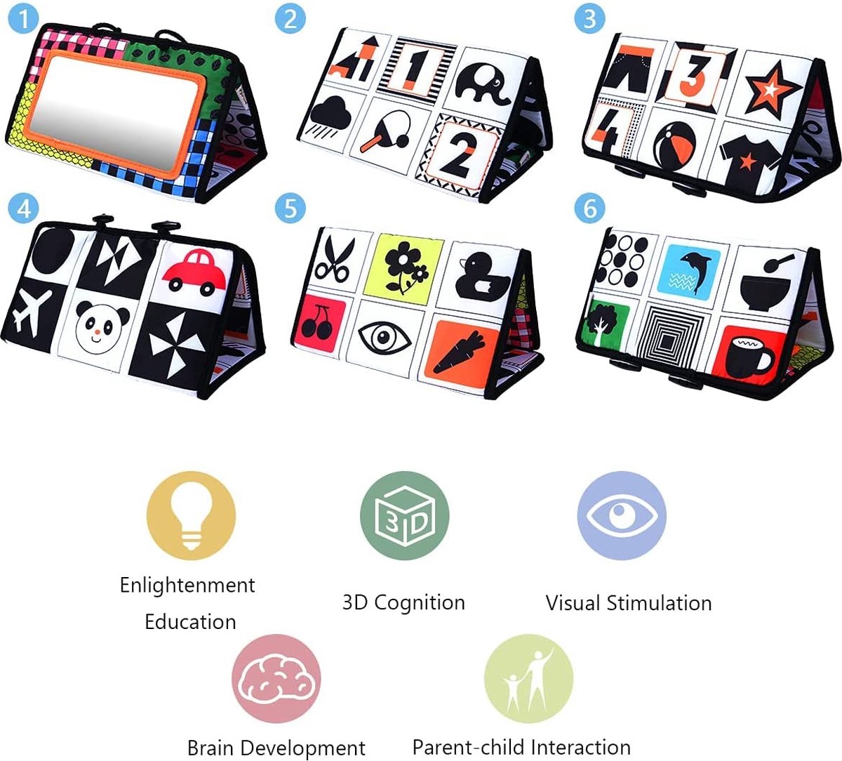 Sans Marque Baby's Eerste Speelboek Look and Crisp