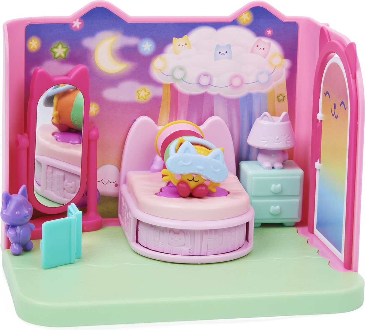Gabby's Poppenhuis Sweet Dreams Slaapkamer Set met Kat