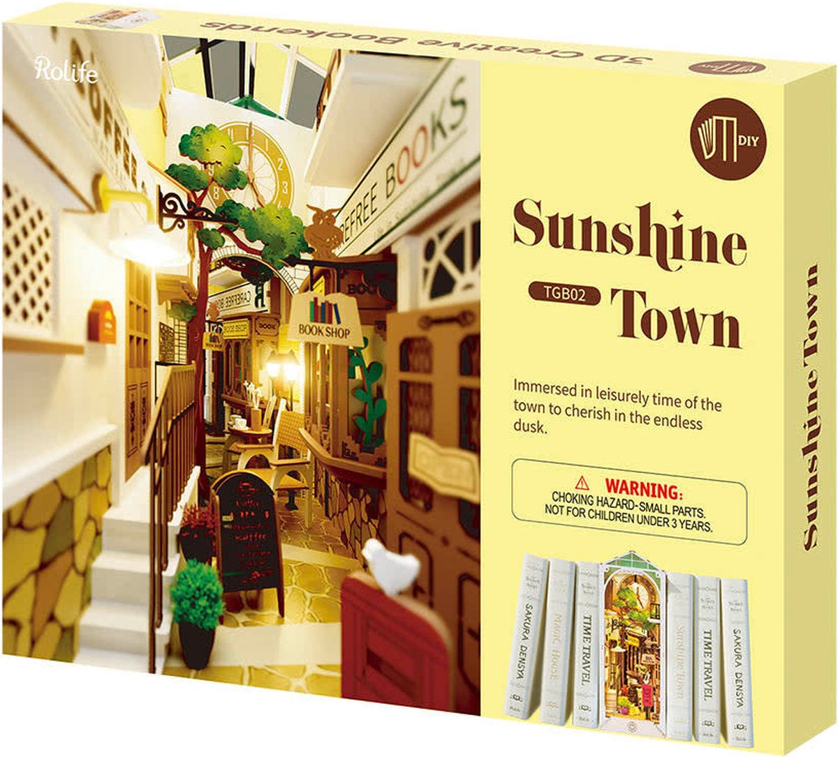 Robotime Sunshine Town Houten Miniatuurhuis - TGB02
