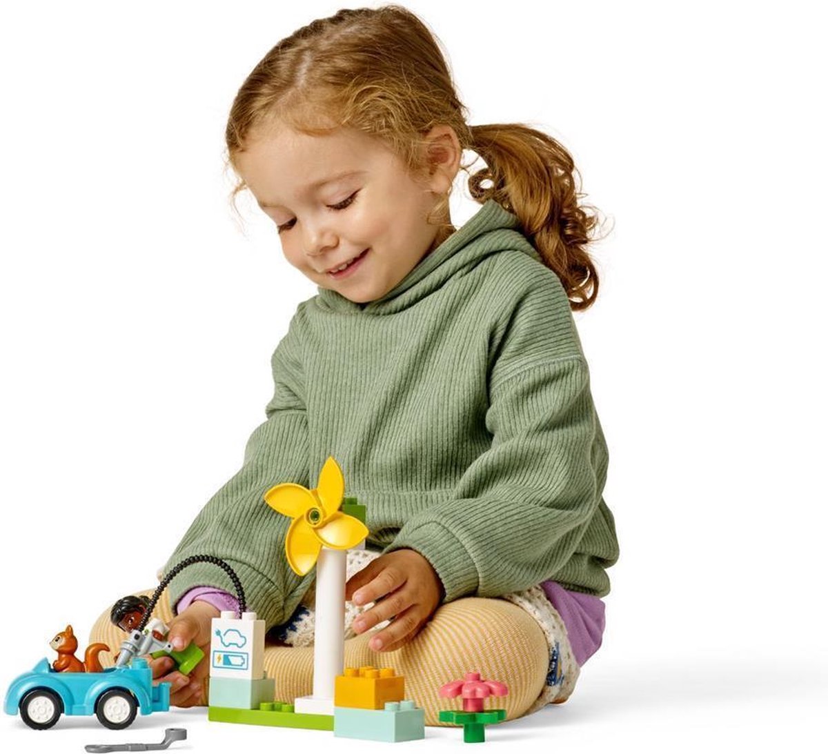 LEGO DUPLO Mijn Stad Windmolen en Elektrische Auto - 10985