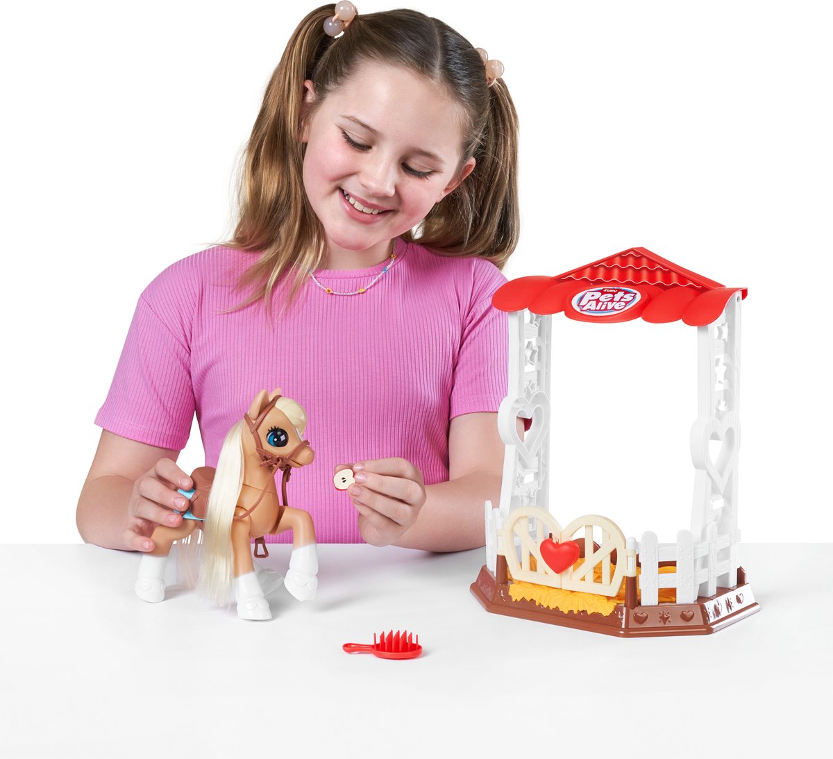 PETS ALIVE Magisch Pony Speelset met Stal - 32cm