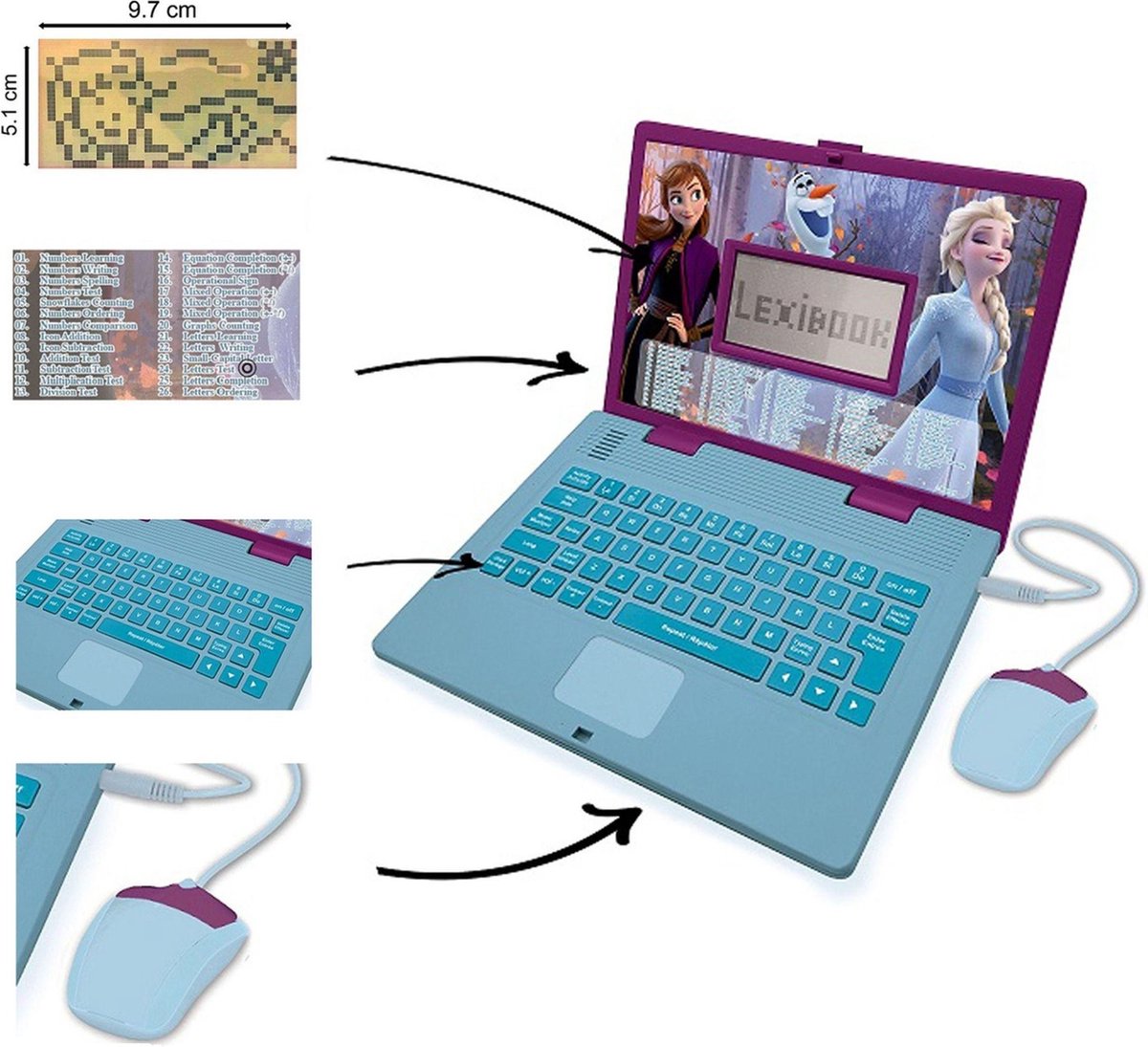 Disney Frozen Tweetalige Educatieve Laptop - 124 Activiteiten