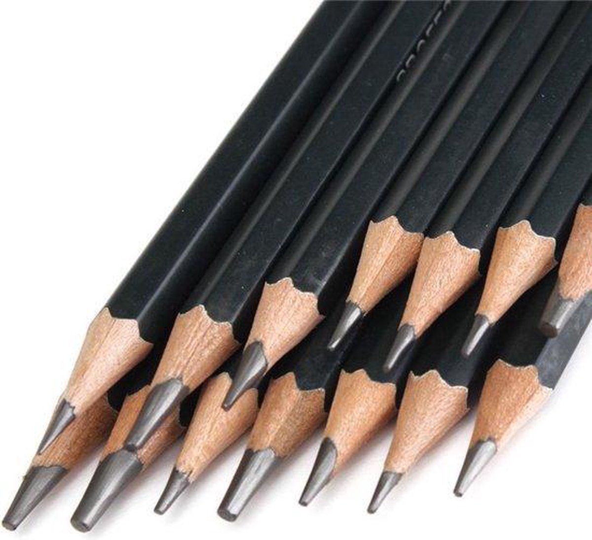 Sans marque Professionele Grafiet- en Schetspotlodenset 14-delig