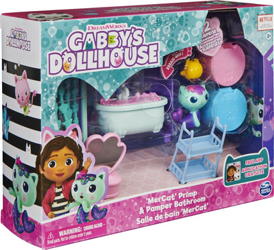 Gabby's Poppenhuis Primp & Pamper Badkamerset met Katfiguur